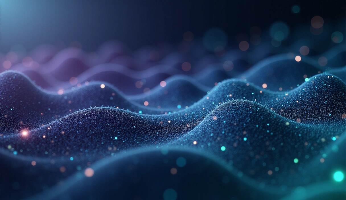 Abstract illustration of web design elements, representing creativity and technology.