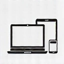 Icon representing responsive web design